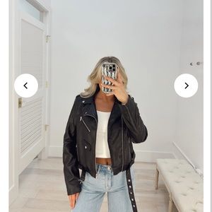 Black leather jacket